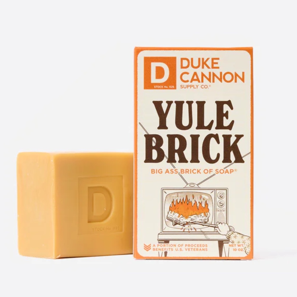 Duke Cannon Yule Log - Soap 10 oz. Charred Wood/Leather Scent Made in U.S.A. New